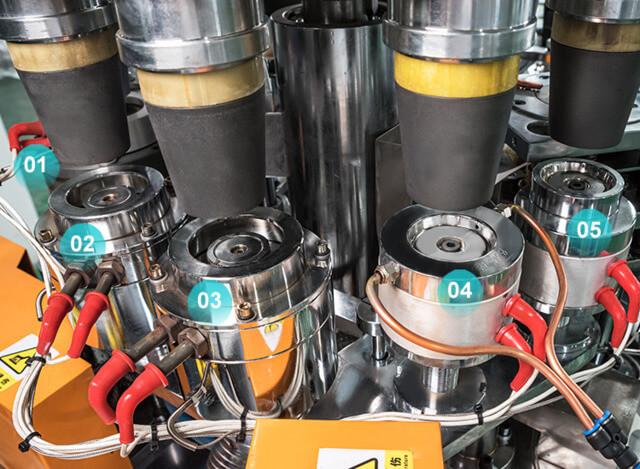 Five bottom heater system