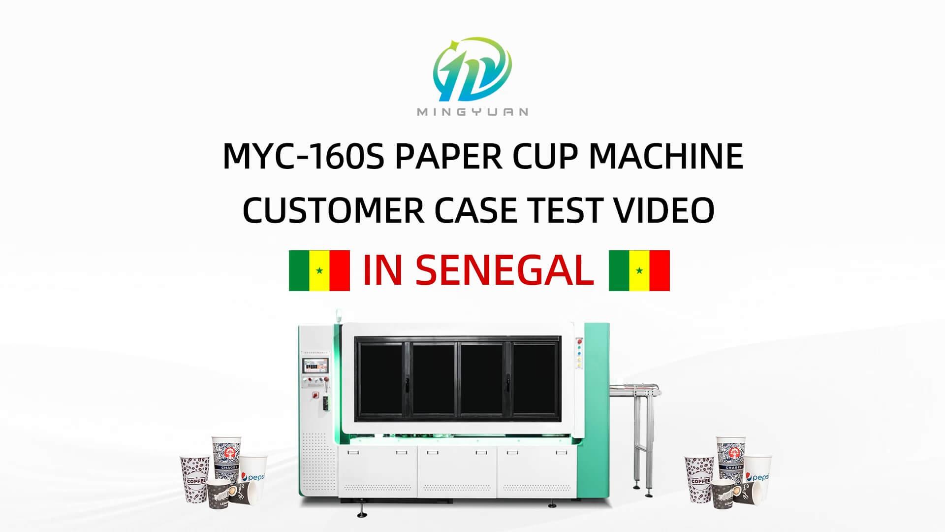 3oz MYC-160S paper cup making machine with cup collection table case in Senegal