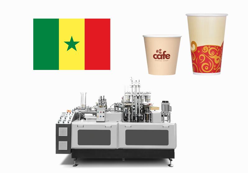 4oz OCM12 simple model copper heater paper cup making machine case in Senegal