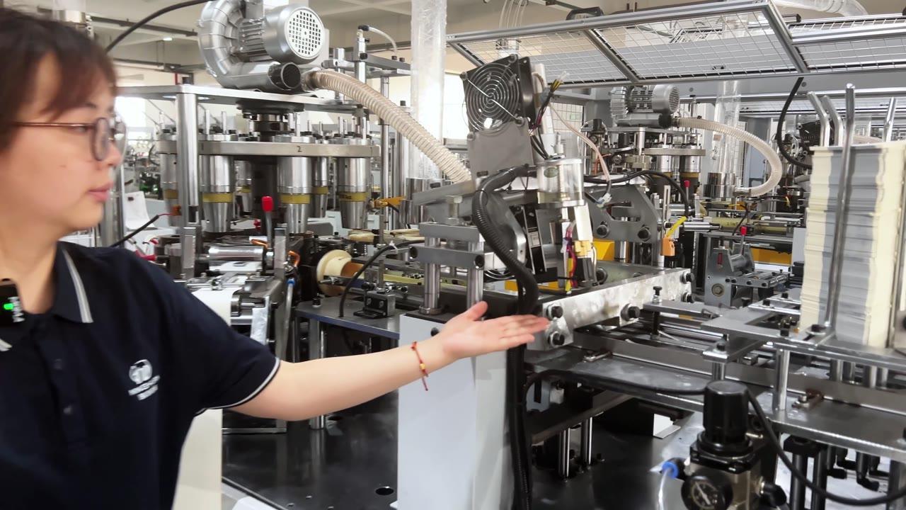 MYC-OCM12 ultrasonic paper cup making machine running for the Armenia project